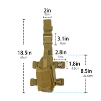 Holster universel pour pistolet à jambe réglable pour gaucher et droitier, sac tactique pour cuisses, harnais pour jambes