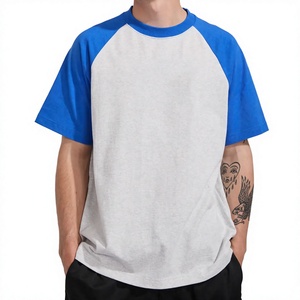 T-shirt décontracté uni à manches courtes raglan, tissu léger et confortable 180 g/m², pour hommes, vente en gros OEM - Product Image 1