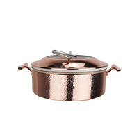 Couvercle hydraulique cuivre luxe Buffet poêle électrique chauffe-plats chauffe-plats pour Restaurant argent or chauffe-plats