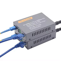 Konverter Media Serat Optik Mode Tunggal HTB-3100 10/100Mbps RJ45 25KM Transceiver Serat Optik CE RoHS untuk CCTV FTTH