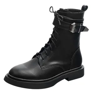 ODM/OEM Mode Winter Casual Stiefel Damen Black Sock Boot Damen Short Luxury Leder PU Wasserdichte Damen Stiefeletten