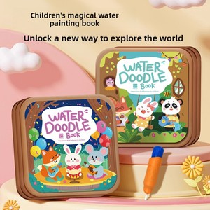 Tablette Magique à Dessiner à l'Eau Réutilisable, Jouet de Peinture et de Gribouillage, Livre d'Activités Silencieux en Carton et Matériau EVA pour l'Éducation Précoce de la Petite Enfance - Product Image 2