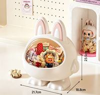 Pot de rangement transparent lapin mignon Kawaii, organisateur de petits objets de bureau, décoration intérieure, offre spéciale, vente en gros directe d'usine, promotion exceptionnelle