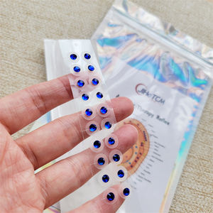 Semillas de orejas de cristal transparente personalizadas, pasta de acupuntura de belleza para pérdida de peso azul y roja, estimulación de puntos de oreja - Product Image 2