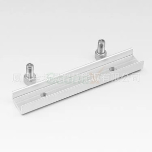 Conector de riel de montaje solar de aluminio 28x55mm con acabado anodizado para sistema fotovoltaico - Product Image 3