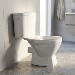 WC moderne carré en céramique à deux pièces, cuvette de toilette EWC, toilette à poser au sol, commode de salle de bain, articles sanitaires - Product Image 1