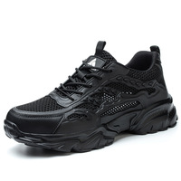 Chaussures de travail légères de protection avec bout en acier pour hommes, chaussures de sécurité d'assurance du travail Sunland pour hommes