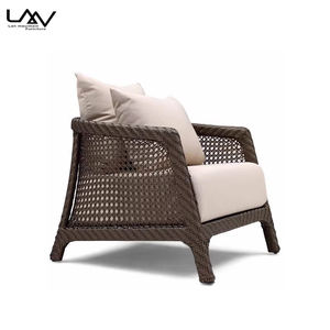 Nuevo diseño moderno al aire libre Villa Patio jardín sofá individual silla PE ratán marco de aluminio impermeable tela sofá conjunto Hotel <span class=keywords><strong>Balcon</strong></span> - Product Image 6