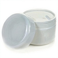 Vivaplex – Lot de 24 pots cosmétiques ronds en plastique blanc de 2 oz avec inserts et couvercles en dôme