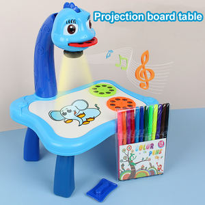 2025 Neue Kinder Pädagogisches Lernen Zeichenbrett Spielzeug Projektor Bilder Leuchten Musik projektion Mal tisch für Kinder - Product Image 4