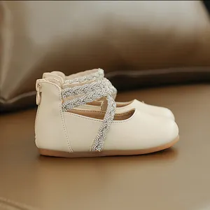 Kustom Lucu Anak-anak Anti-slip Lembut Sole Mary Jane T-bar Bayi Gadis Gaun Sepatu