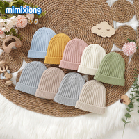 Mimixiong Gorros de Algodón Sólido Personalizados al por Mayor, Gorros de Punto para Bebé, Gorros de Regalo