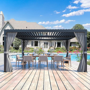 Fabricación de perfil de aluminio para carpa de pabellón de pérgola a prueba de viento e impermeable Gazebo portátil Gazebo - Product Image 3