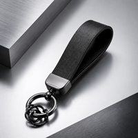 Porte-clés en cuir véritable durable de marque, impression offset, porte-clés en cuir personnalisés, porte-clés de voiture vierges de luxe pour cadeaux d'affaires