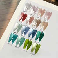 Kit de gel magnétique œil de chat longue durée effet verre, 32 couleurs laser, le plus vendu en Chine