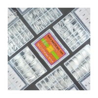 Ongles en acrylique pré-encrés en usine, couvrance totale, forme Stiletto et carrée, pour extension de beauté des doigts, durables et flexibles