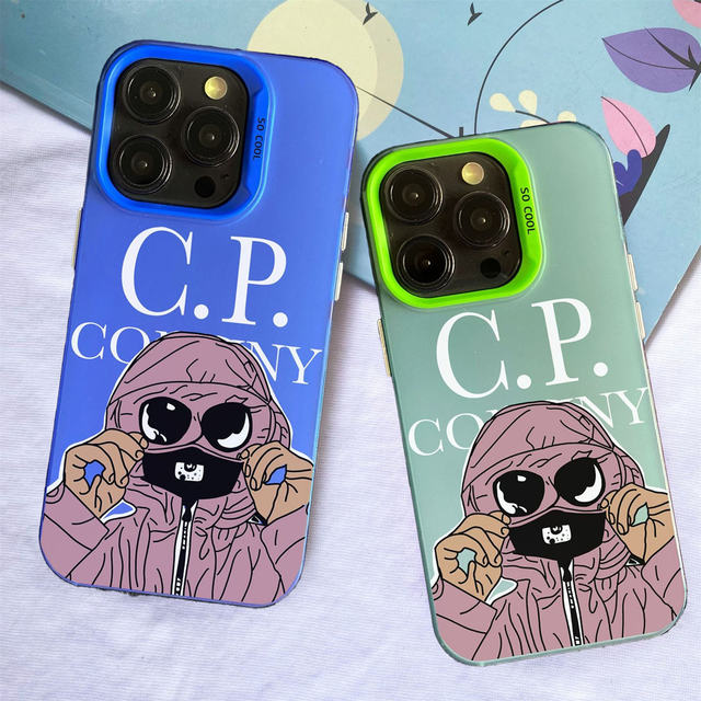 Trendy Pink Hat Man Designer Phone Case Shell for iPhone XR XS 11 12 13 14 Mini 15 16 17 Pro Max PC Material CP Company Case