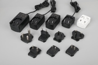Nouvelle alimentation pour routeur mural PC avec prise interchangeable 12V, 5V/2A, prise murale DC US/EU/UK/AU