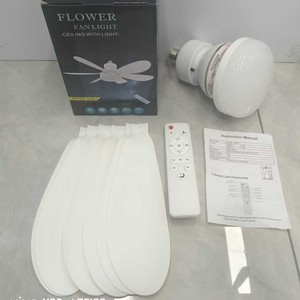 Flower <b>Fan</b> Light 40W LED <b>Ceiling</b> With Light 6 Blades <b>Remote</b> <b>Control</b> Flush Mount - Product Image 3