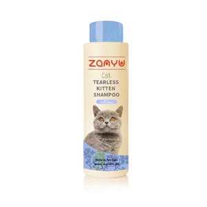 Shampoo orgânico para gatos, shampoo orgânico sem lágrima para animais de estimação, shampoo para gato