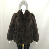 Manteau en fourrure de renard pour femmes, manteau d'hiver chaud, vente en gros de manteaux en fourrure véritable, manteaux en fourrure véritable épais pour femmes