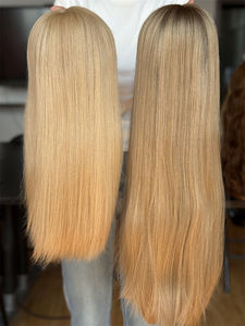 100% cheveux humains HD Lace Top juif casher perruques Top qualité sans colle pleine dentelle perruques pour les femmes blanches - Product Image 3