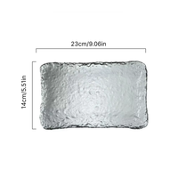 Plateau à thé en verre de rosée glacée de style japonais Porte-théière créatif Table de brassage à sec Assiette à dessert Camping transparent