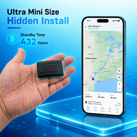 Pelacak GPS Mini 4G LTE 800mAh Tersembunyi, Pencari Kendaraan Nirkabel, Pelacakan Real Time WiFi Magnetik untuk Mobil, Motor, Sepeda