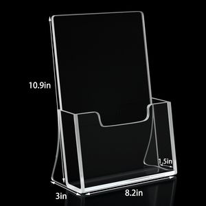 ขายส่งที่กําหนดเองเคาน์เตอร์เมนูการ์ดหนังสือเล่มเล็กอะคริลิคผู้ถือโบรชัวร์ <span class=keywords><strong>8</strong></span>.5 <span class=keywords><strong>x</strong></span> <span class=keywords><strong>11</strong></span> ผู้ถือป้าย - Product Image 3