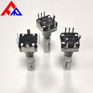 Codificador Mecánico con Extremo Moleteado, Terminales Verticales, Eje Metálico, Codificador Incremental de 5 Pines - Product Image 5