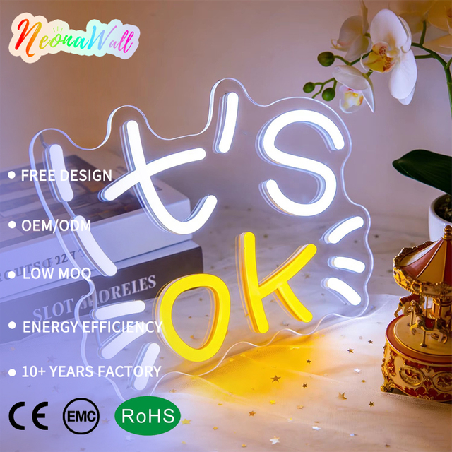 Neonawall Custom Acrylic IP65 LED Neon Light Sign Wall Art Decor for Bar Club Wedding Party Business Decoration