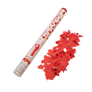 Cannone Spara Coriandoli a Forma di <span class=keywords><strong>Cuore</strong></span> Rosso e Coppia, Elegante e Romantico per Matrimoni e Feste - Product Image 4