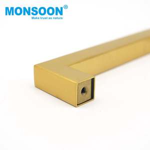 Poignée de traction de meubles en acier inoxydable en forme de U chromé noir pour armoires de cuisine armoire commode placard tiroir poignée de meubles - Product Image 4