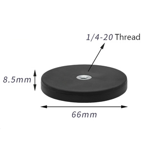 Imanes recubiertos de goma de neodimio, 43mm, 66mm, 88mm, roscas de, servicio de corte permanente en forma de olla/Copa - Product Image 3