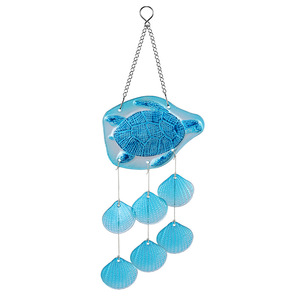 Tortue bleue verre vent cloche fait à la main petit frais suspendu décoratif porte fenêtre pendentif créatif transfrontalier pour <span class=keywords><strong>Amazon</strong></span> métal - Product Image 1