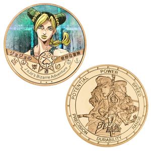 10 Monete Commemorative in Metallo Placcato Oro del Cartone Animato Giapponese 'Le Bizzarre Avventure di <span class=keywords><strong>Jojo</strong></span>' - Product Image 3