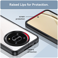 RUGGED SHIELD Étui de téléphone en acrylique rigide de luxe résistant aux chocs pour Honor 60 Plus X30 X9 5G - Transparent 6 couleurs Haute qualité