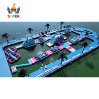 Parcours d'obstacles aquatiques gonflables personnalisés, parc aquatique flottant pour enfants et adultes, équipement de location commercial