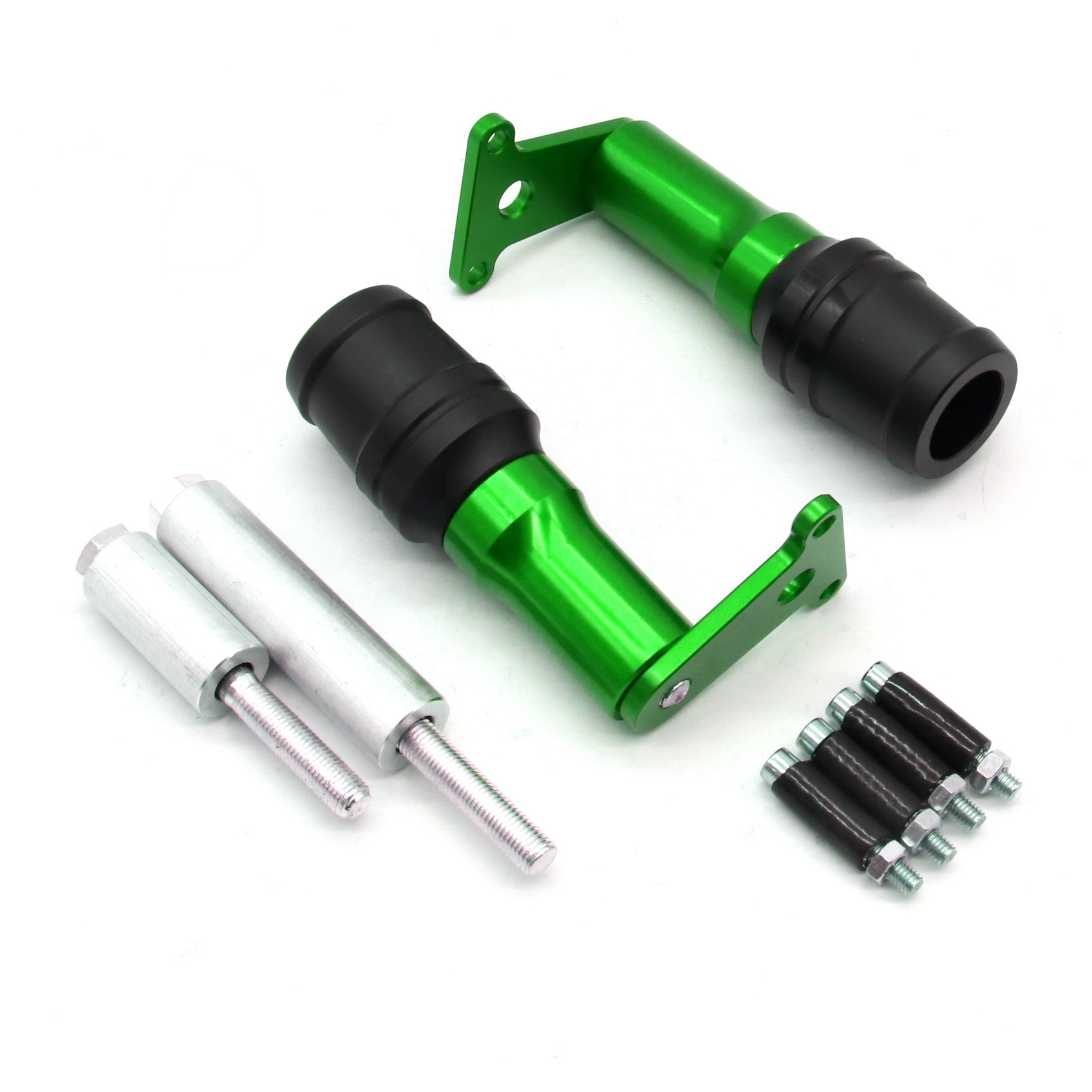 Universele CNC aluminium standaard - 2 stuks M10 x 1,25 Bobbins montagestandaard voor Z750 Ninja 250 ER6N ZX10R ZX6R FZR 1000 400 600R-groen Universele CNC aluminium standaard - 2 stuks M10 x 1,25 Bobbins montagestandaard voor Z750 Ninja 250 ER6N ZX10R ZX6R FZR 1000 400 600R-groen