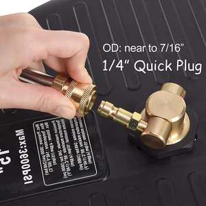 Pembersih permukaan pencuci tekanan 15 inci profesional 3600 PSI kompatibel dengan baja tahan karat untuk pembersihan beton jalan masuk - Product Image 2