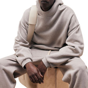 Tùy Chỉnh 500 GSM Người Đàn Ông Của Quá Khổ Bông Cắt Áo Đồng Bằng Thời Trang Phố Trùm Nón Áo Nỉ Chenille Thêu 3D Mô Hình In - Product Image 1