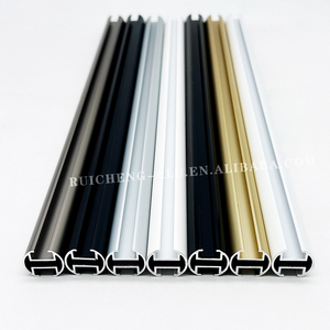 공장 제조업체 커튼 트랙 양극 산화 처리 시리즈 커튼로드 트랙 알루미늄 프로파일 - Product Image 4
