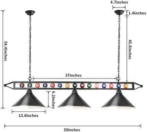 Lampe de <span class=keywords><strong>billard</strong></span> suspendue multicolores / Lumières de <span class=keywords><strong>billard</strong></span> / Éclairage de table de snooker - Product Image 2