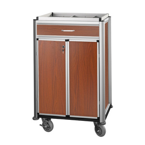 Chariot de ménage en aluminium pour <span class=keywords><strong>chambre</strong></span> d'hôtes avec portes, chariot de nettoyage d'hôtel - Product Image 5