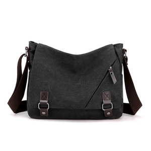 OEM Unisex New Vintage <b>Canvas</b> Crossbody <b>Bag</b> <b>Large</b> Capacity Lightweight Durable Messenger Shoulder <b>Bag</b> Travel Daily Casual - Product Image 3