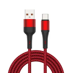 Vente en gros en usine de câble USB tressé en nylon câble USB de charge rapide câble de données téléphoniques