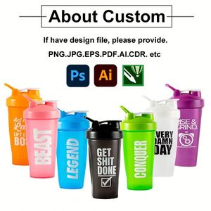 Wholesale Logo Custom Shaker Plastic Cups Eco-Friendly Portable with Lid Fitness <b>Gym</b> <b>Protein</b> Sport BPA Free Sample - Product Image 3