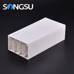 Guangdong Factory Plastic electrical trunking PVC Compartment 1 to 3 Cable Ducts
