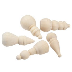 Adorno de Marioneta de Muñeco de Nieve Navideño de Madera Natural Ecológica, Muñeco de Madera Pintado para Niños, en Blanco, Venta al por Mayor - Product Image 3
