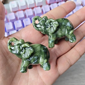 Vente en gros de sculptures d'éléphants très demandées [boho] en cristal pour l'attraction de la richesse, pierre décorative sculptée, pierre concassée, minéral - Product Image 3
